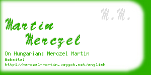 martin merczel business card